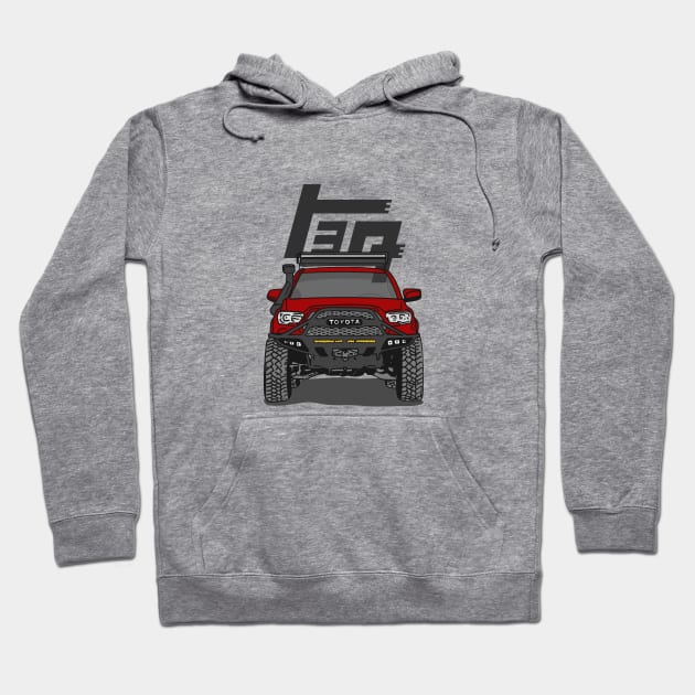 4Runner TRD Offroad adventures - Red Essential Hoodie by 4x4 Sketch